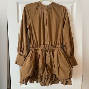 Sea NY Women’s Mini Dress, Brown color, sample size S/4